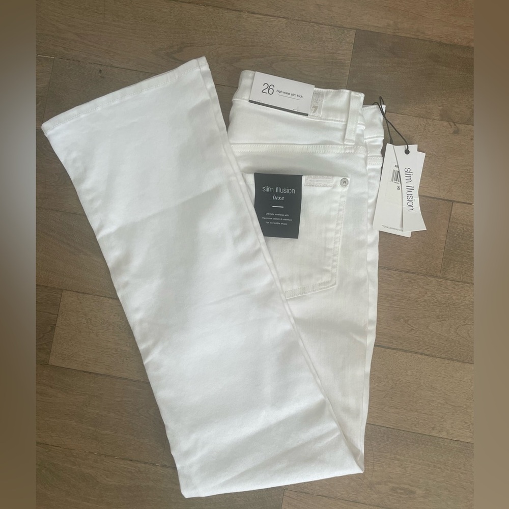 SLIM ILLUSION HIGH WAIST SLIM KICK IN LUXE WHITE new with tags